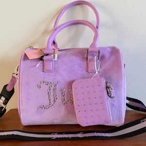NWT Juicy Couture Purple Rhinestone All That Glitters Satchel